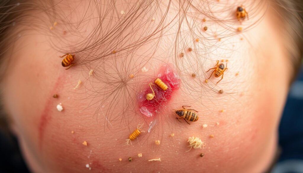 Allergic reactions scalp
