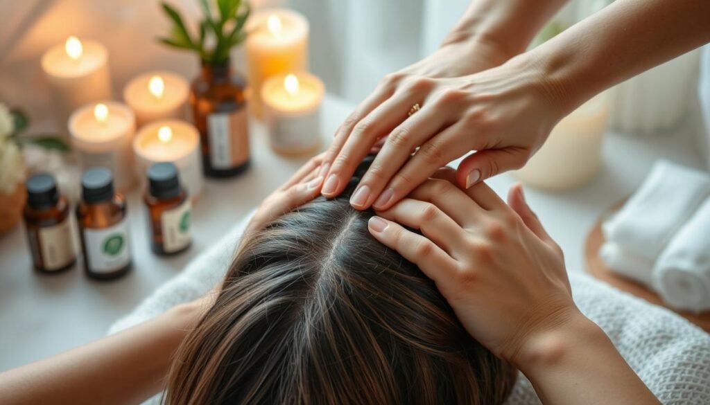 Scalp massage techniques for relaxation and itchy scalp treatment