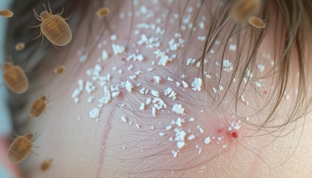 allergic responses causing dandruff