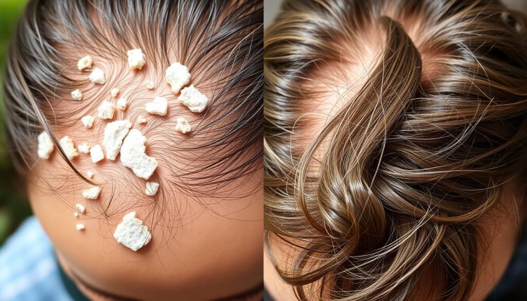 dry scalp and oily scalp comparison