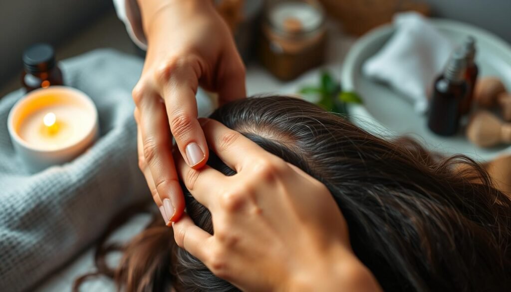 scalp massage for dryness