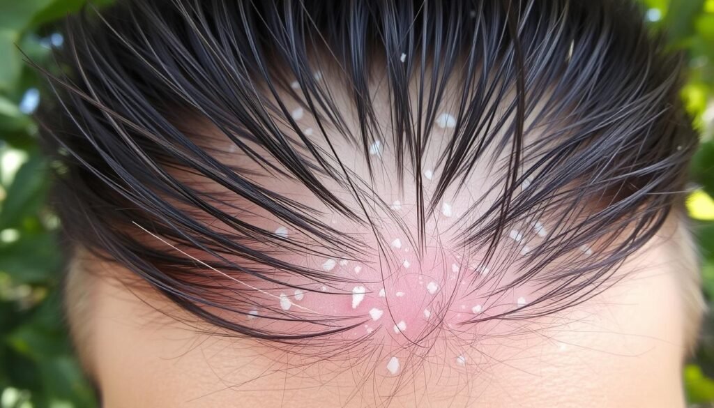 flaky scalp symptoms